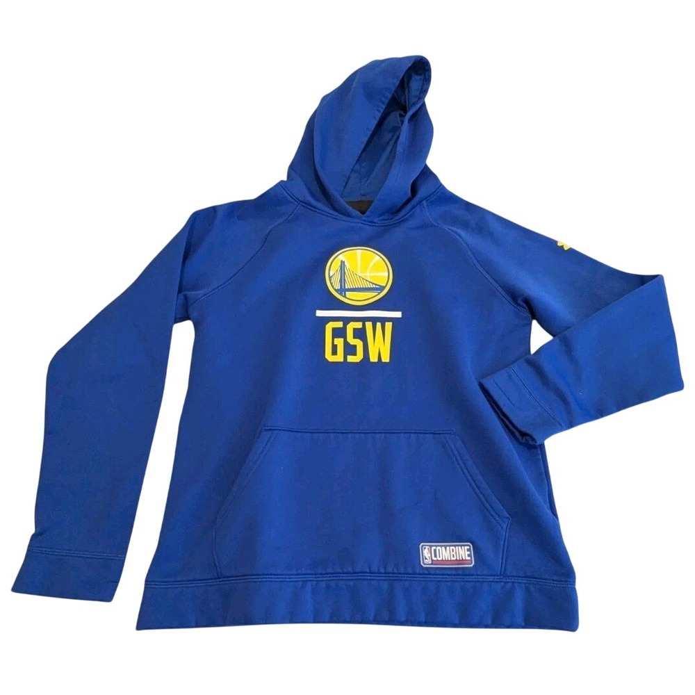 Kids Under Armour Golden‎ State Warriors GSW Hoodie Blue Size YXL Combine Gear